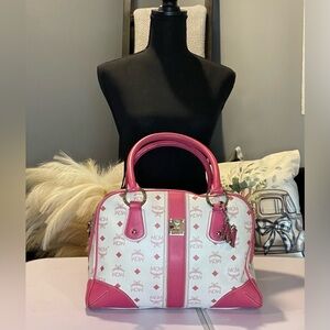 MCM Visetos Boston Bag